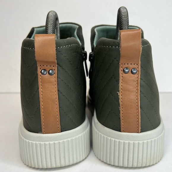 Ryka Vera 2 Womens Alpine Green/Deep Grey Suede Side Zip Wedge heel SNEAKER BOOT - Picture 5 of 15